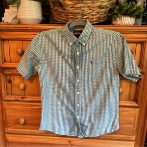 Boys Izod short sleeve button down size M 10/12